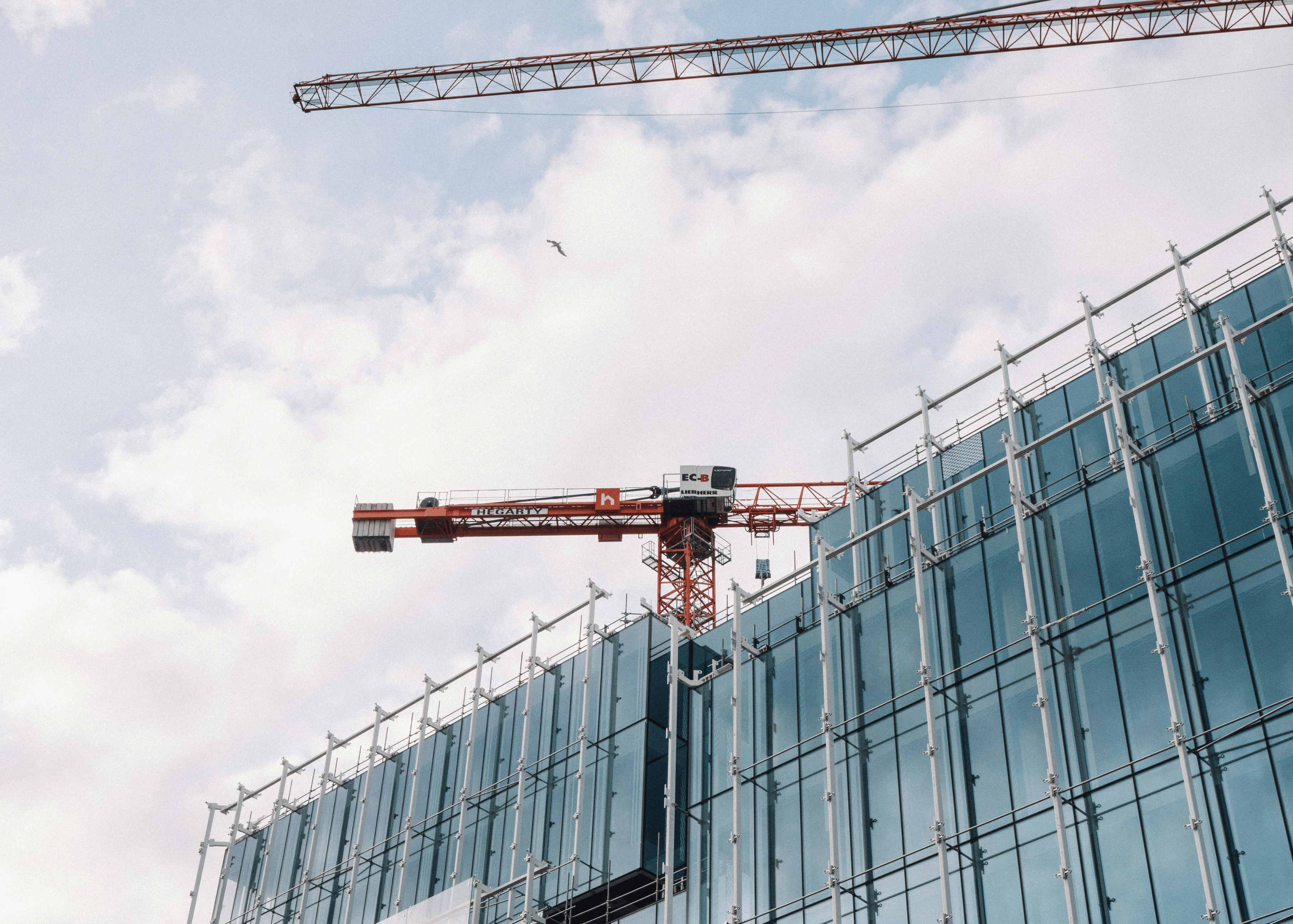Modern building construction process